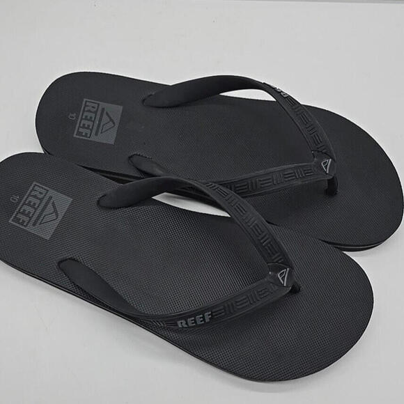 Reef Men's Phantom Nias Flip Flops‎ - Black/Grey 10 - Picture 2 of 11